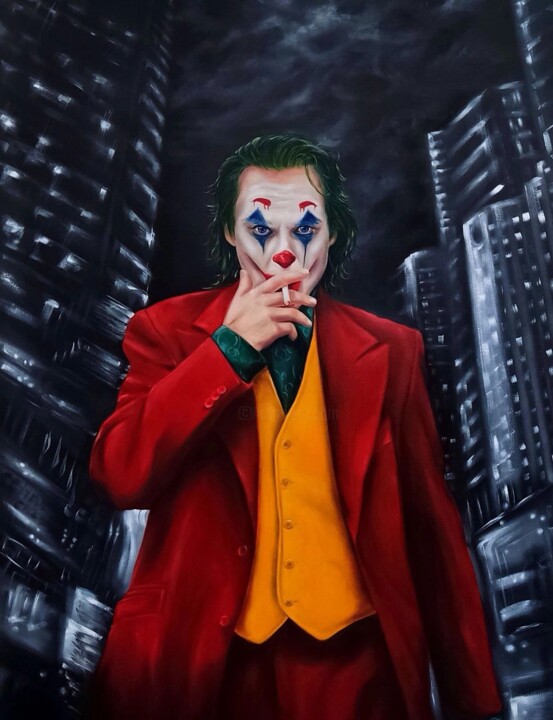 Joker Gotham City 绘画, 43.3x31.5 in