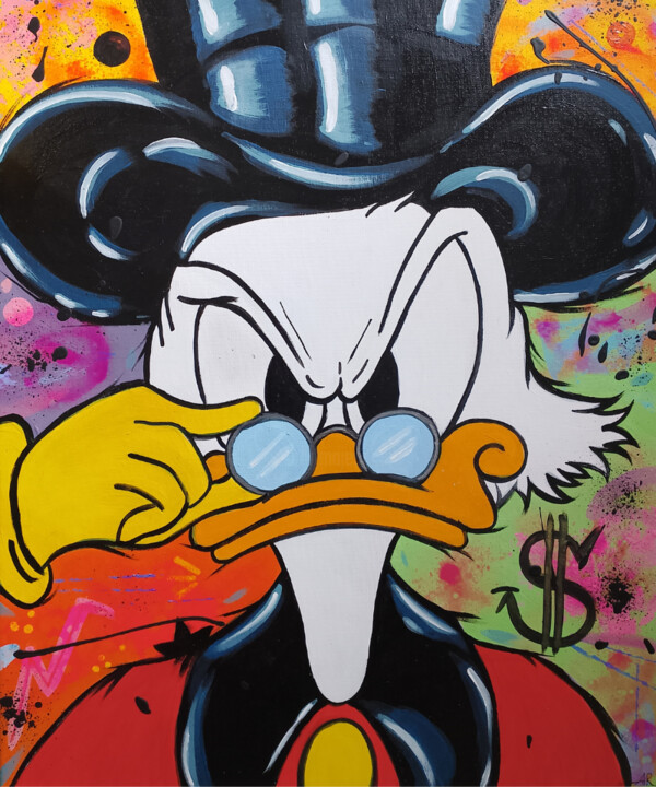 Zio paperone Uncle Scrooge McDuck 绘画, 23.6x19.7 in