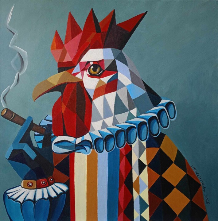 Peinture intitulée "Szach Mat!" par Sylwia Młodziejewska, Œuvre d'art originale, Acrylique