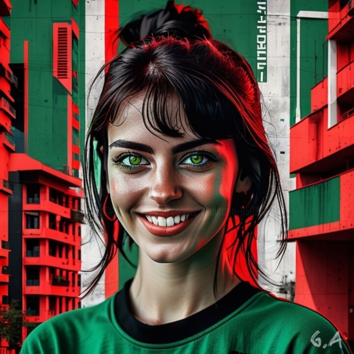 "Madrid Vibrante | Portrait Urbain Contemporain" 数字艺术