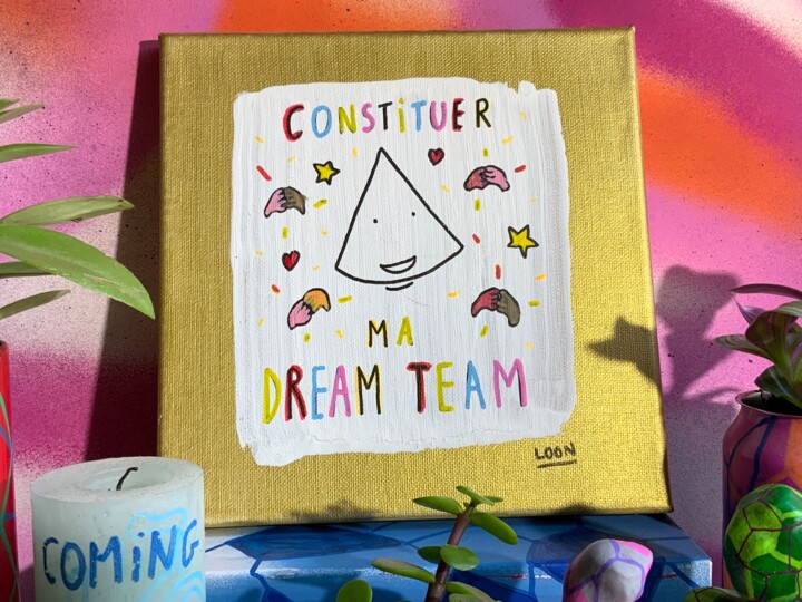 Constituer ma dream team 绘画, 7.9x7.9 in