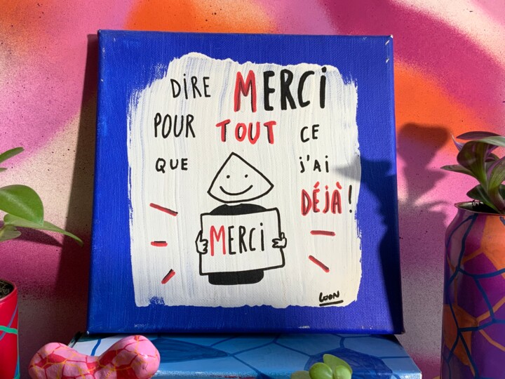Dire merci pour tout ce que j’ai déjà 绘画, 7.9x7.9 in
