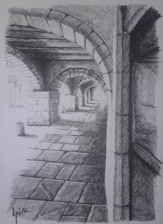 Sketcher Girona 1 图画, 16.1x11.4 in