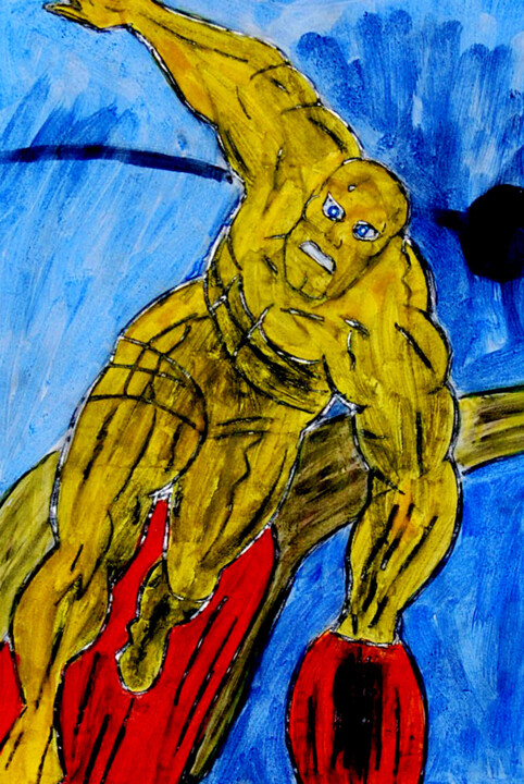 Le surfer d’argent 绘画, 11.8x7.9 in