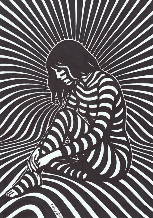 "Wistful" başlıklı Resim Ibrahim Unal tarafından, Orijinal sanat, Işaretleyici