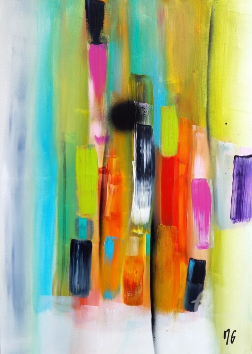 OSAKA CITY Schilderij, 27,6x19,7 in
