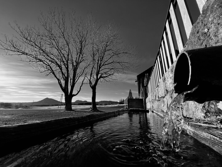 Assis dans l'eau Fotografia