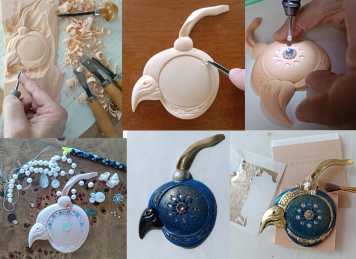 Steps of the making of the work