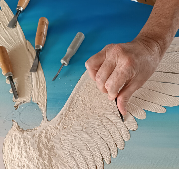 Steps of the making of the work