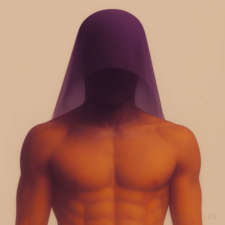 L'Inconnu voilé 绘画, 47.2x47.2 in