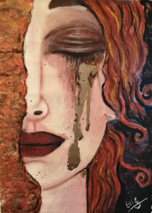 LACRIME D'ORO 绘画, 21.7x15.8 in