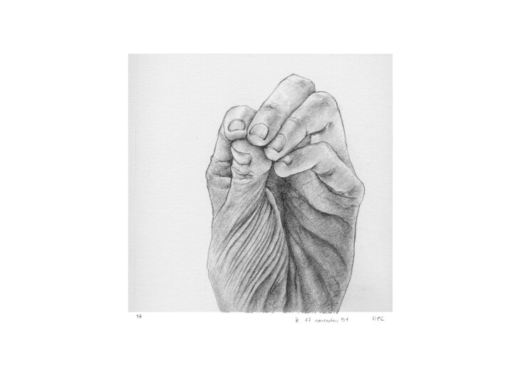 图画 标题为“dessins 15x15 #105…” 由Marie-Pascale Corcuff, 原创艺术品, 铅笔