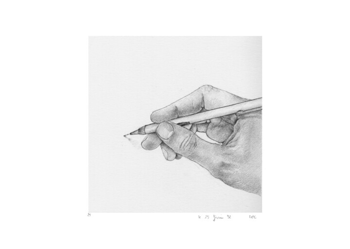 图画 标题为“dessins 15x15 #113…” 由Marie-Pascale Corcuff, 原创艺术品, 铅笔