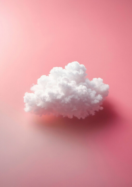 White Cloud on Pink 数字艺术