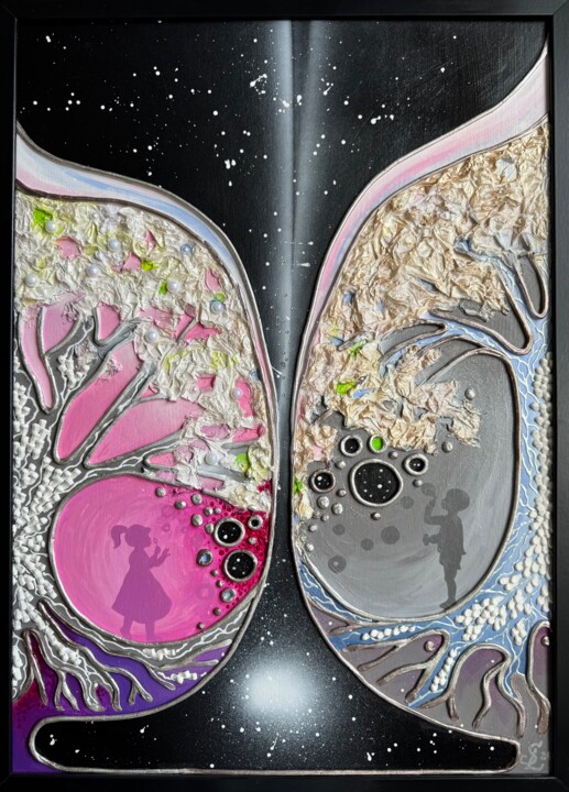 Other words the gender tree Painting, 27.6x19.7 in