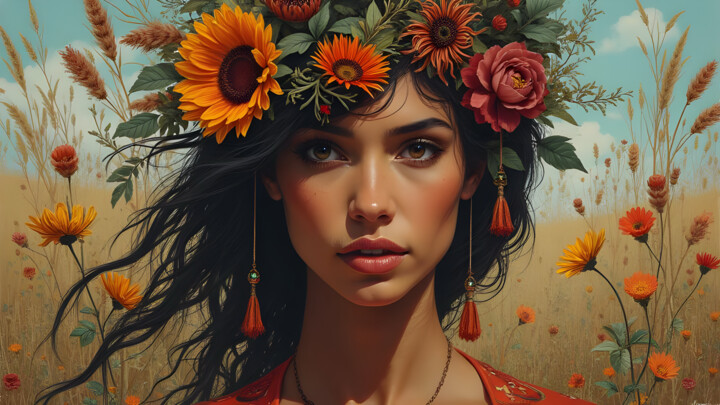Цифровое искусство под названием "JUST AS SPRING ENDS…" - Ocy-Say, Подлинное произведение искусства, Изображение, сгенериров…