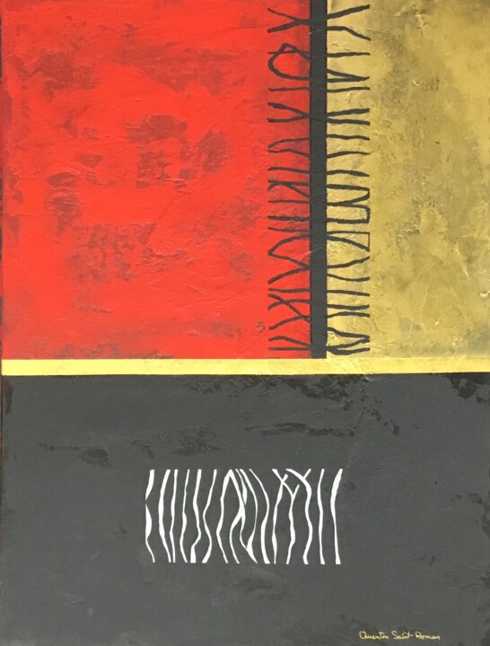 Rayures 绘画, 31.5x23.6 in