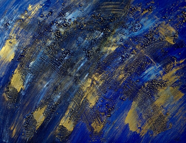 Le bleu se souvient 绘画, 35x45.7 in