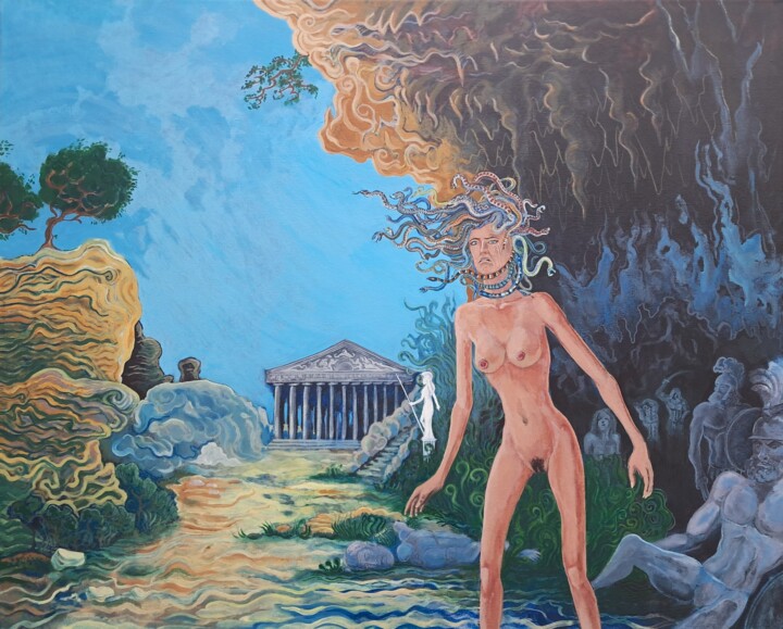 La gorgone Méduse 绘画, 31.9x39.4 in