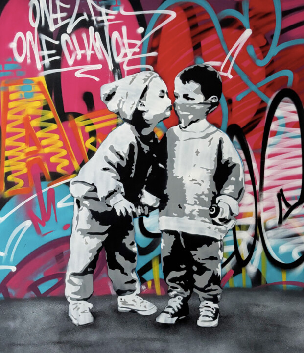 Vandals in Love 绘画, 41.3x36.2 in