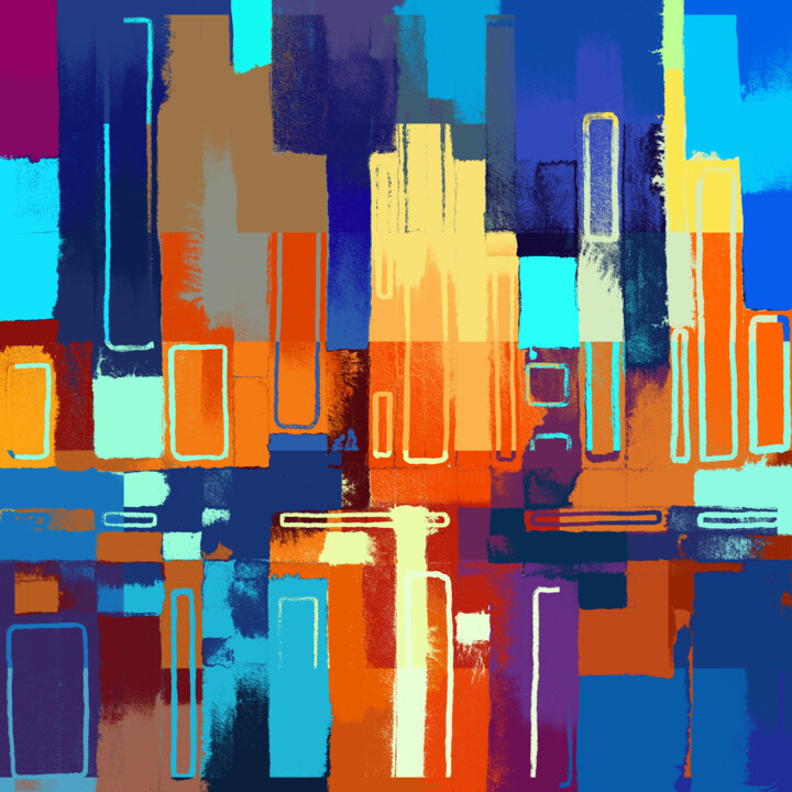 Similar II – Colour Bridge Series 数字艺术, 19.7x19.7 in