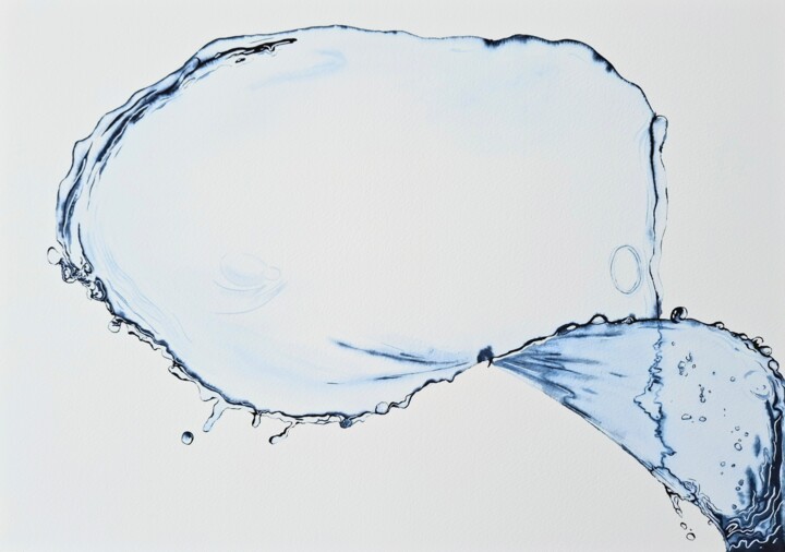Flow Dialogue 绘画, 14.2x20.1 in