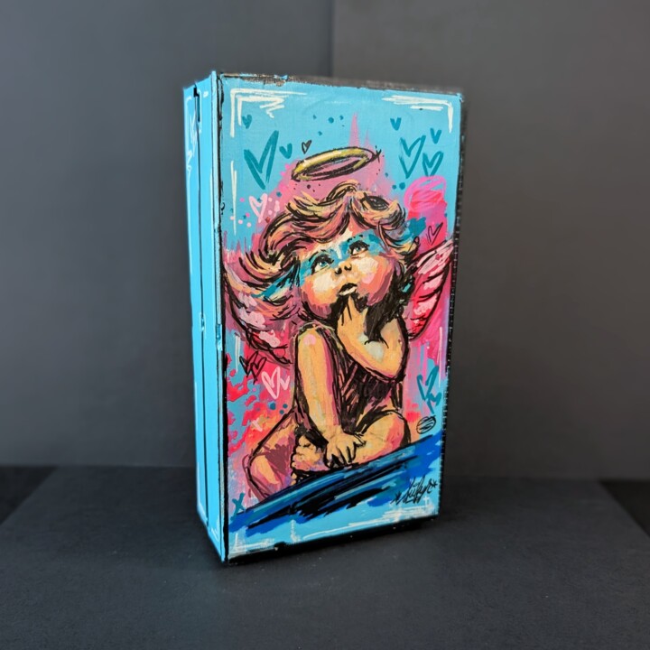 L'ange cupidon, la VHS 雕塑, 7.5x3.9 in