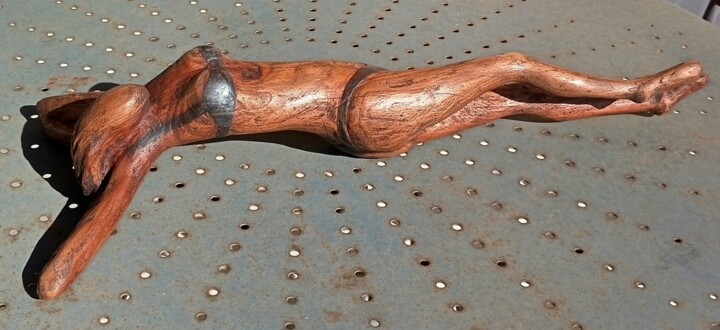 Scultura intitolato "Bain de lune" da Max Bernard, Opera d'arte originale, Legno