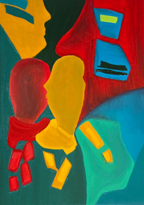 Jamais seuls 绘画, 11.7x8.3 in