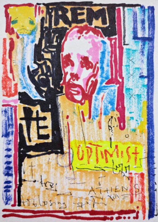 Optimists losing their religion Resim, 4,7x3,4 in