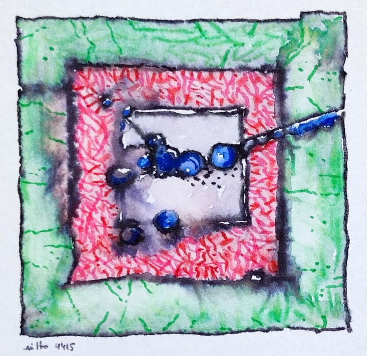 Square nest 绘画, 2.4x2.4 in