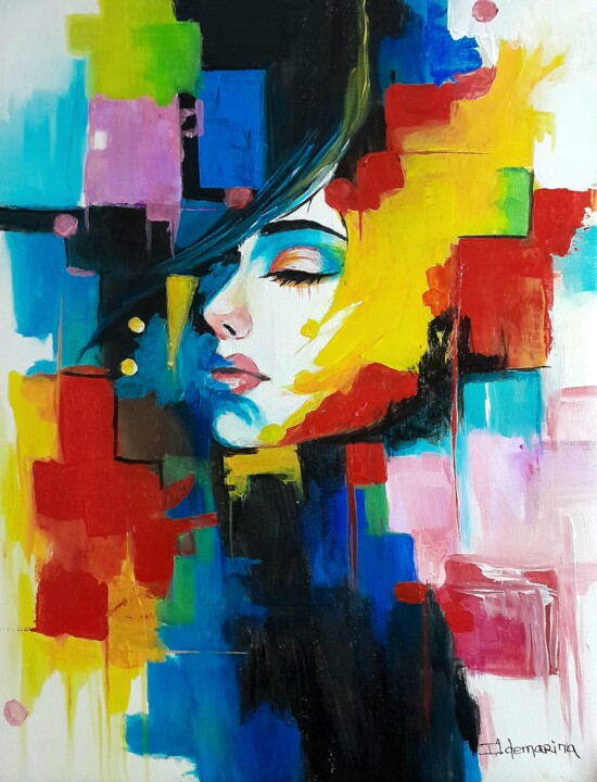 Painting titled "Refúgio Interior" by Ildemarina Rodrigo, Original Artwork, Acrylic