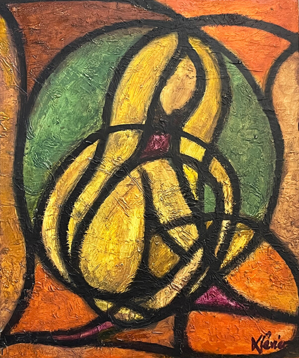 Danseuse au repos. 绘画, 15x18.1 in