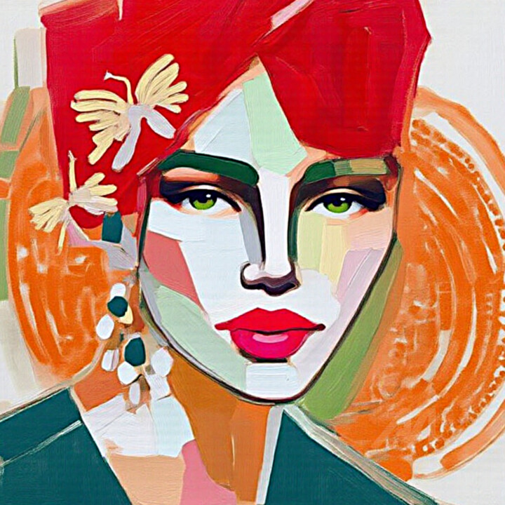 80-Retrato de mujer 数字艺术
