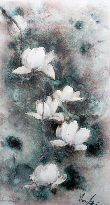 Poésie printanière Картина, 17,7x9,8 in