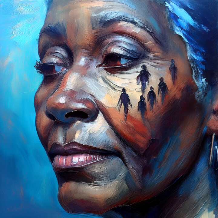 VIEILLE FEMME AFRICAINE 数字艺术