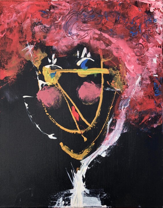 La mujer que sonríe sin razón 绘画, 19.7x15.8 in