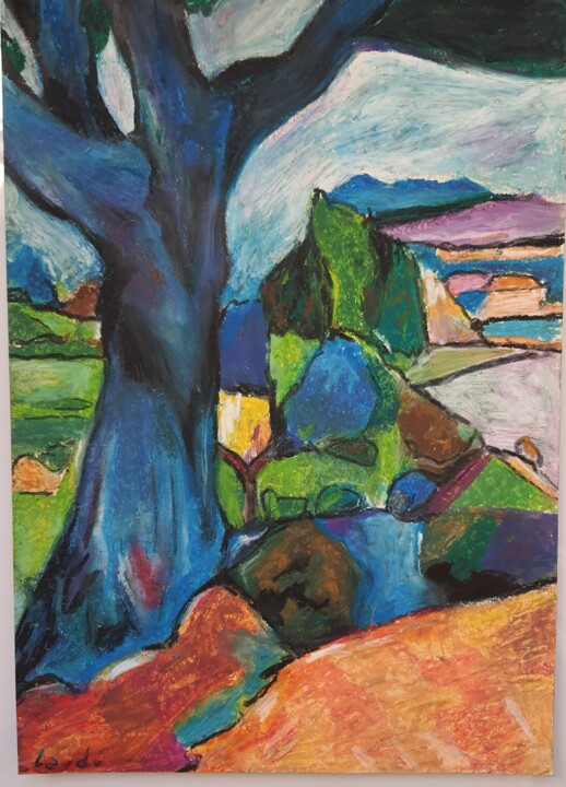 L'arbre bleu 图画, 16.5x11.4 in