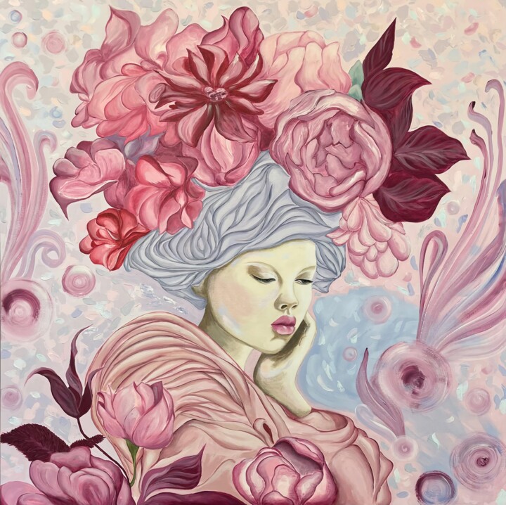 Young Dreamer Painting, 39.4x39.4 in