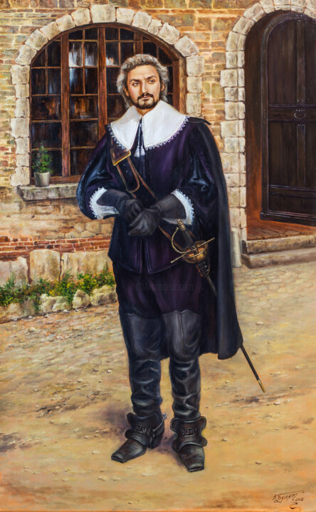 I rarely laugh - Based on A. Dumas's "The Three Musketeers" Pittura, 31,5x19,7 in