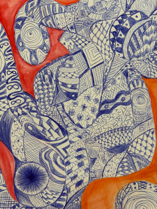 Im Fluss der Muster Resim, 12,6x9,5 in