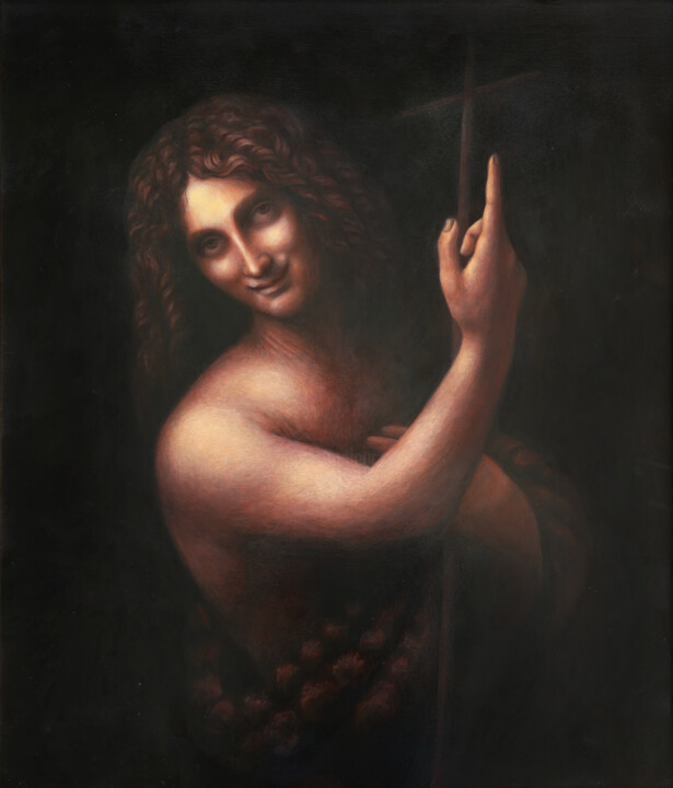 Saint John the Baptist – After Leonardo da Vinci 绘画, 27.6x23.6 in