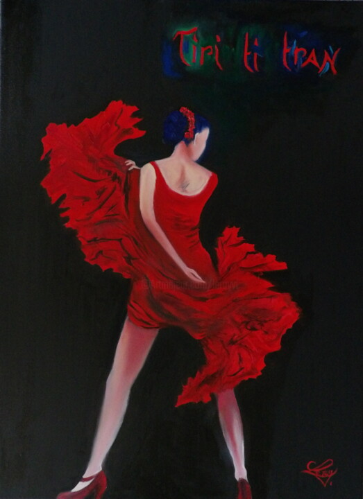 Tiri ti tran, 2025 Flamenco 绘画, 31.9x23.6 in