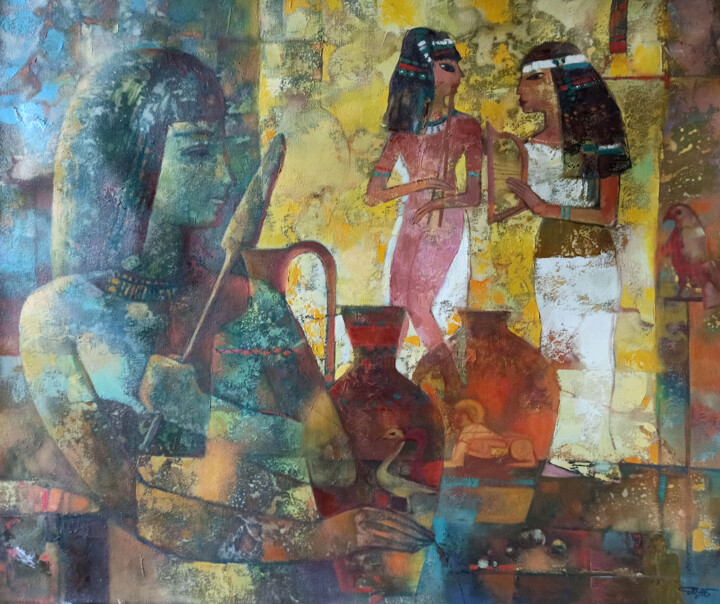 Gifts to Pharaoh 绘画, 29.5x35.4 in