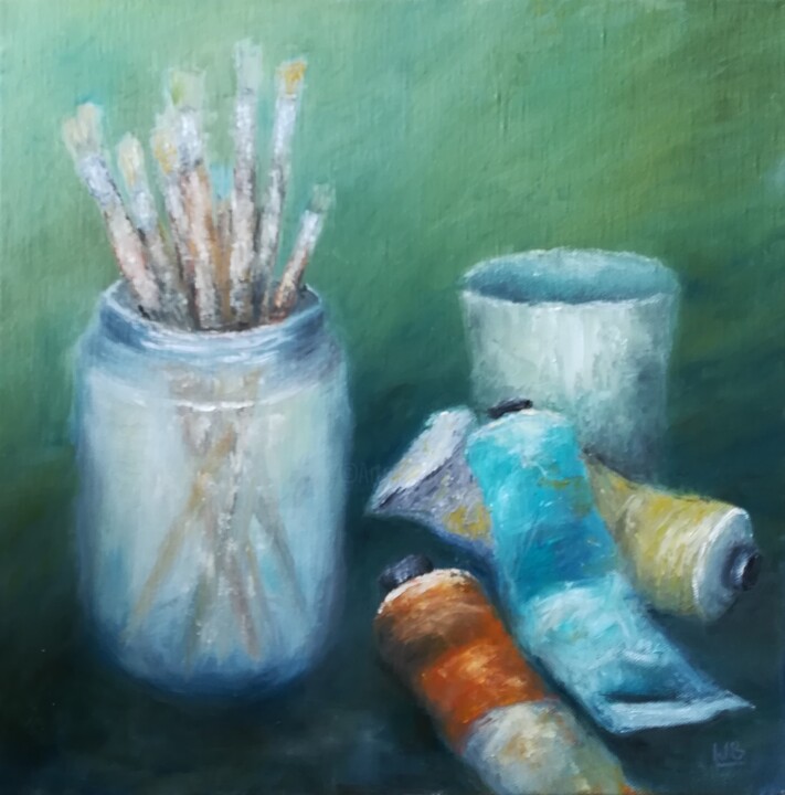 PINCEAUX ET TUBES V3/2022 绘画, 15.8x15.8 in