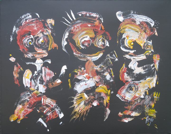 Guguls Tribe 210425 绘画, 9.5x12.6 in