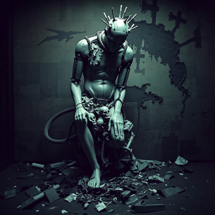 Digitale Kunst mit dem Titel "Gezabel" von Kubicol, Original-Kunstwerk, Digitaldruck