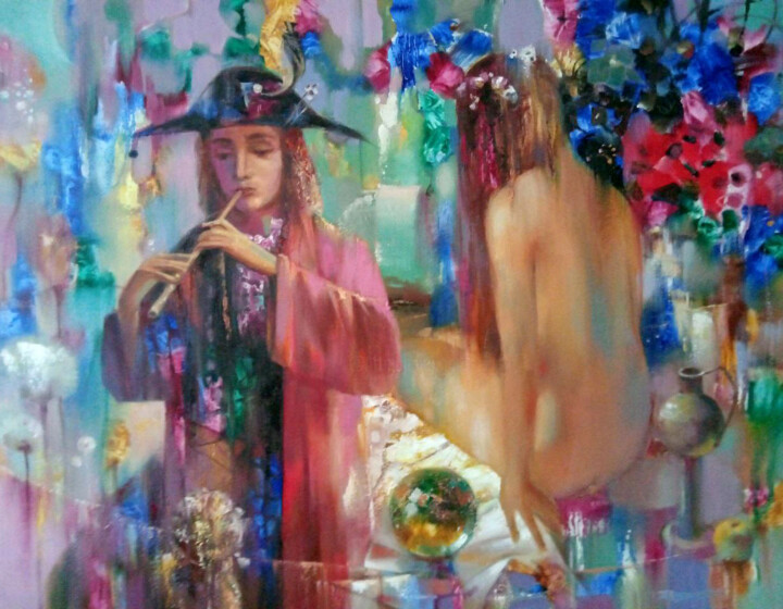 Evening melody 绘画, 27.6x35.4 in