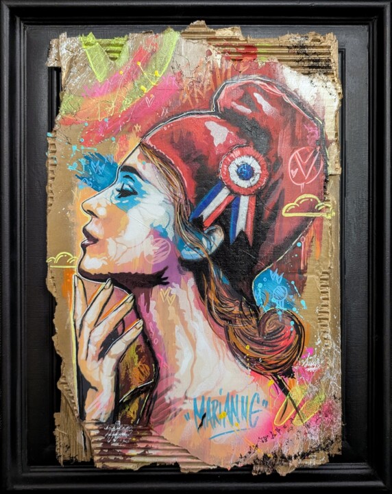 Marianne upcycling 绘画, 17.3x12.2 in