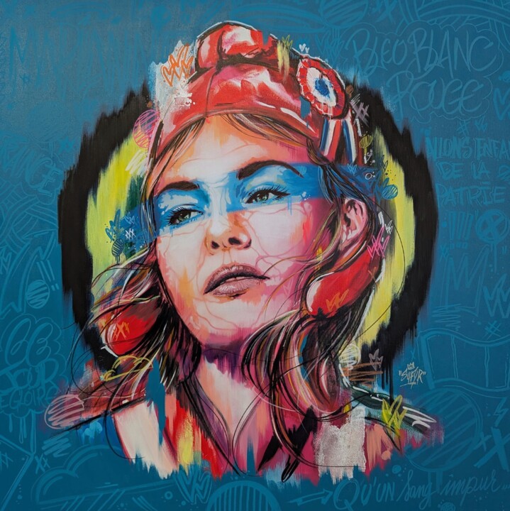 Marianne la belle 绘画, 39.4x39.4 in
